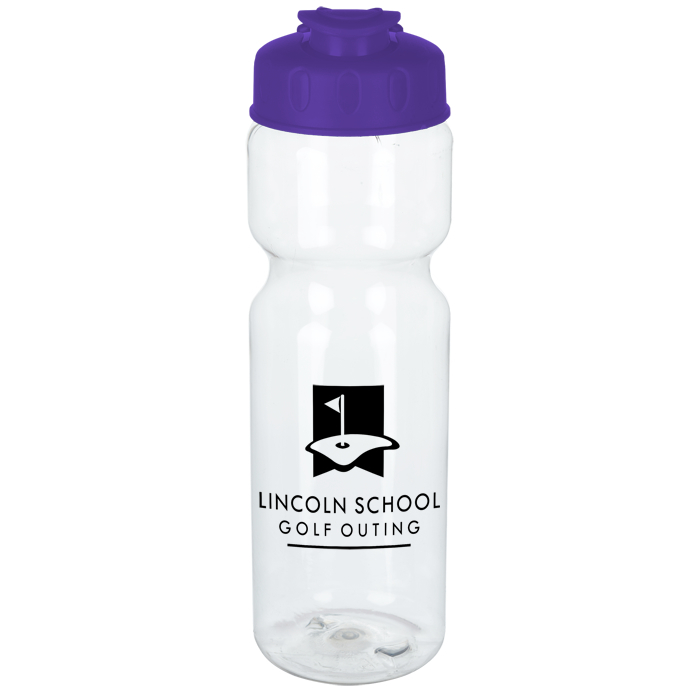 Custom Clear Impact Olympian Sport Bottle with Flip Lid - 28 oz