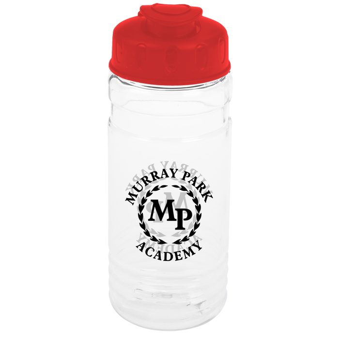 Custom Clear Impact Line Up Bottle with Flip Lid - 20 oz