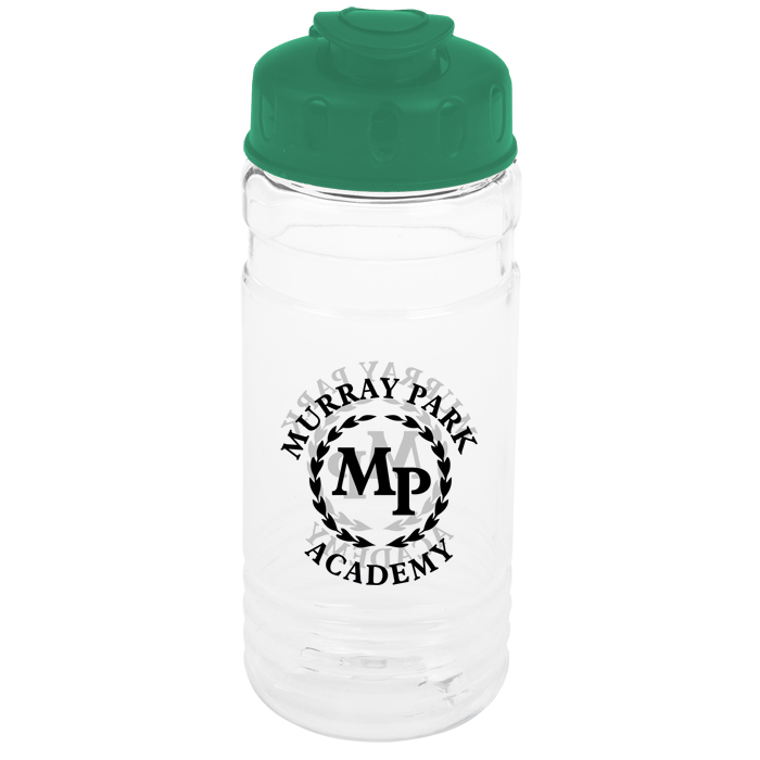 Custom Clear Impact Line Up Bottle with Flip Lid - 20 oz