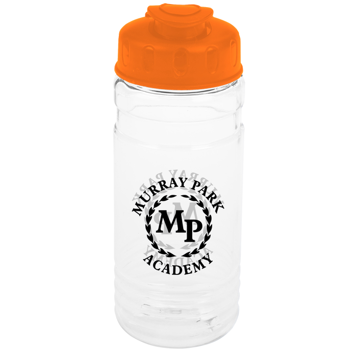 Custom Clear Impact Line Up Bottle with Flip Lid - 20 oz