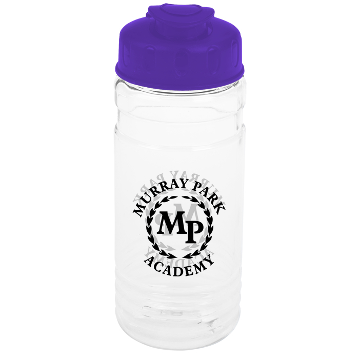 Custom Clear Impact Line Up Bottle with Flip Lid - 20 oz