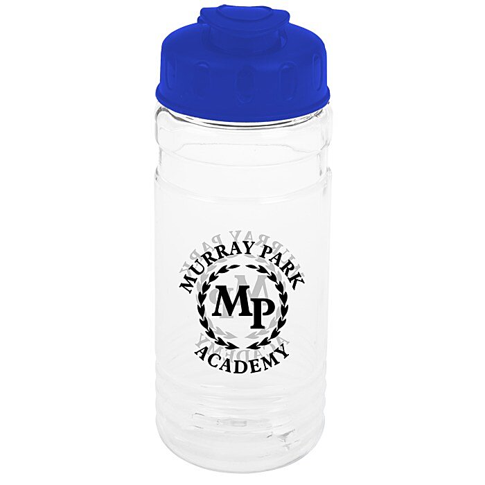 Custom Clear Impact Line Up Bottle with Flip Lid - 20 oz