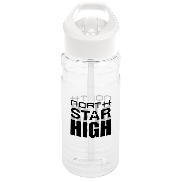 Custom Clear Impact Line Up Bottle with Flip Straw Lid - 20 oz