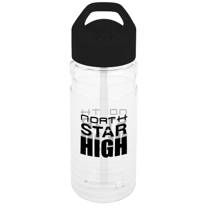 Custom Clear Impact Line Up Bottle with Flip Straw Lid - 20 oz