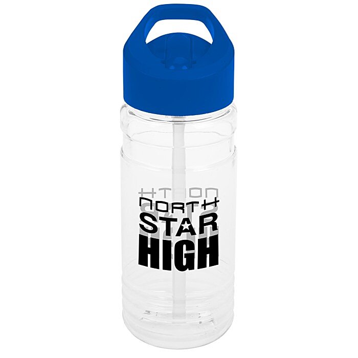 Custom Clear Impact Line Up Bottle with Flip Straw Lid - 20 oz