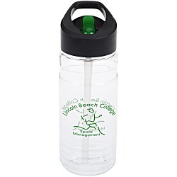 Custom Clear Impact Line Up Bottle Two-Tone Flip Straw Lid - 20 oz