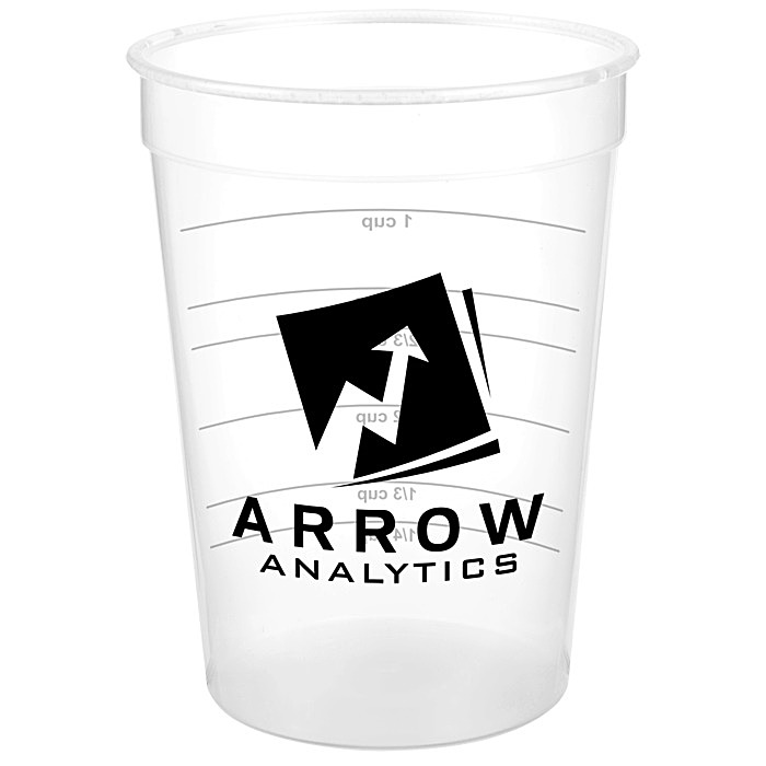 Custom Translucent Stadium Cup with Measurements - 12 oz