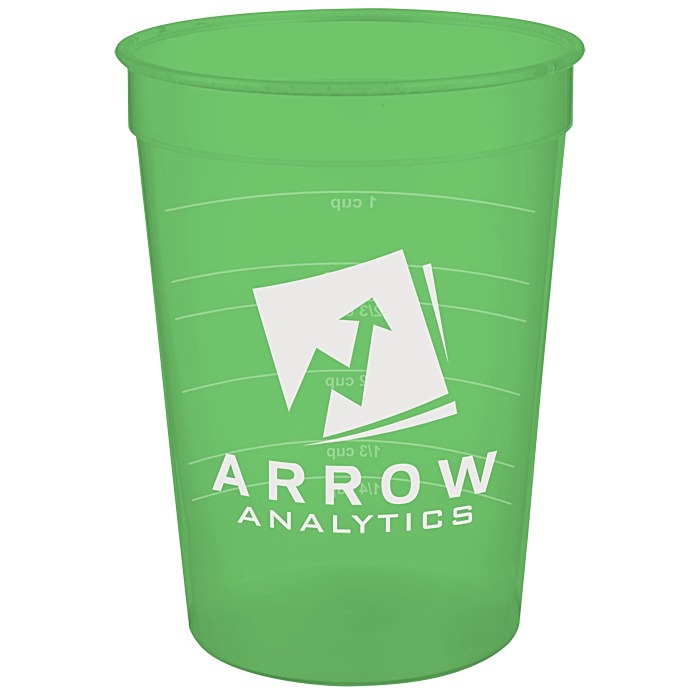 Custom Translucent Stadium Cup with Measurements - 12 oz