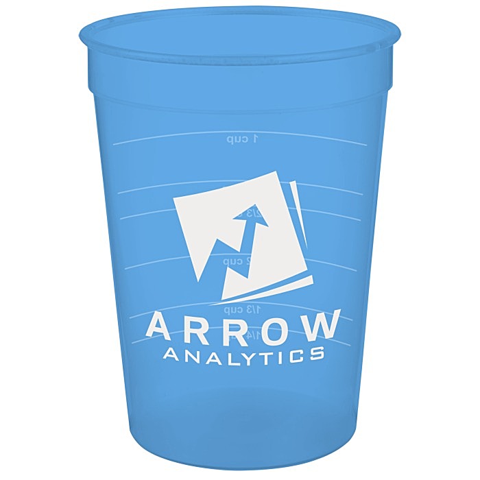 Custom Translucent Stadium Cup with Measurements - 12 oz