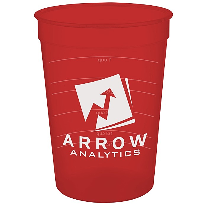 Custom Translucent Stadium Cup with Measurements - 12 oz