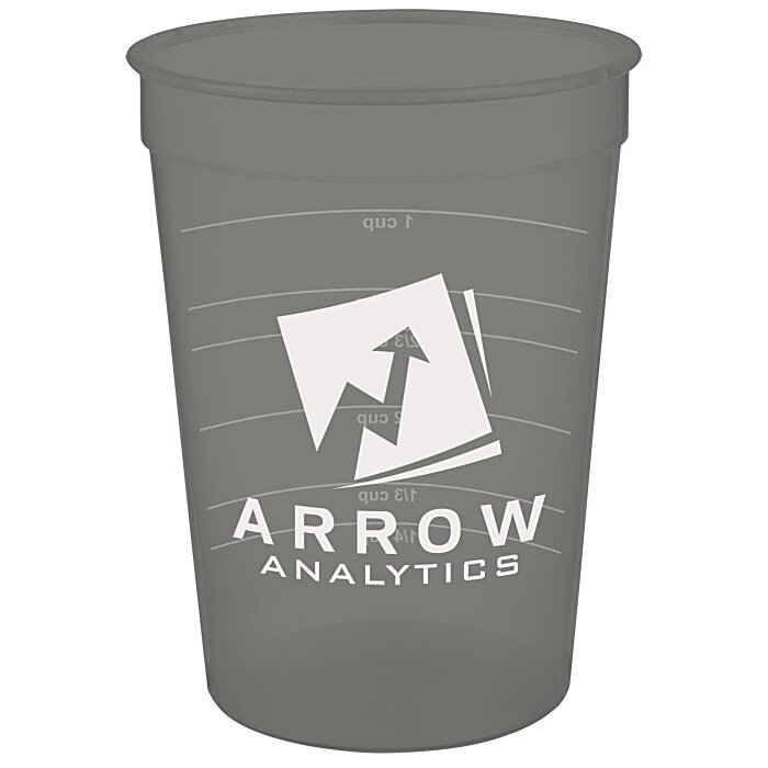 Custom Translucent Stadium Cup with Measurements - 12 oz