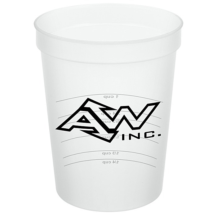 Custom Translucent Stadium Cup with Measurements - 16 oz
