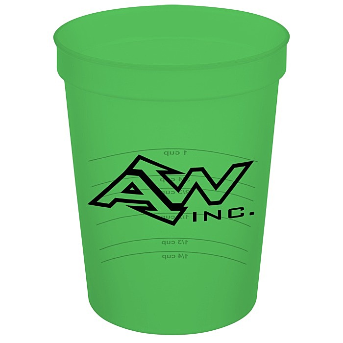 Custom Translucent Stadium Cup with Measurements - 16 oz