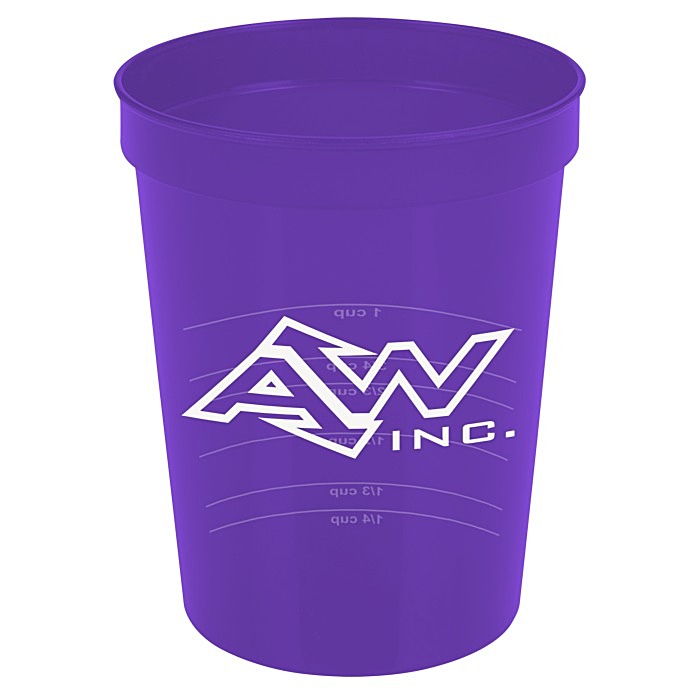 Custom Translucent Stadium Cup with Measurements - 16 oz
