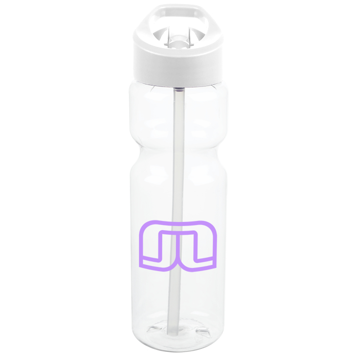 Custom Clear Impact Olympian Sport Bottle with Flip Straw Lid - 28 oz