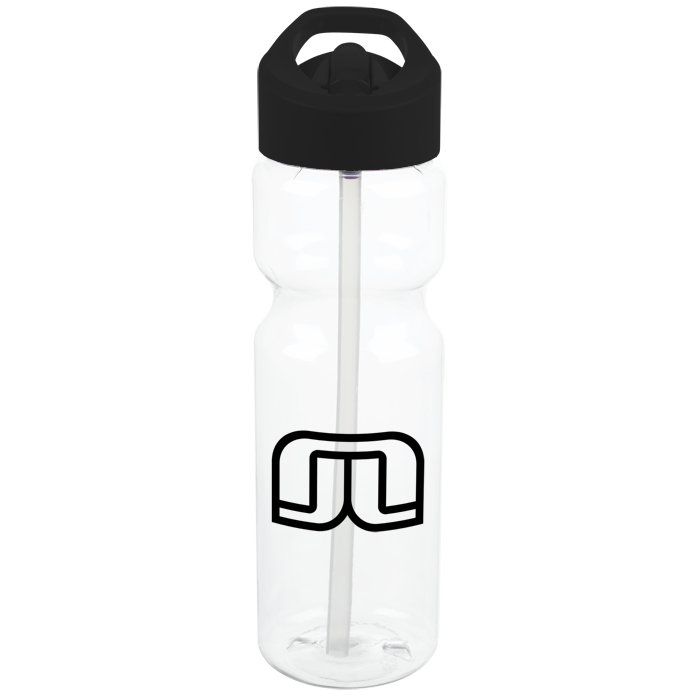 Custom Clear Impact Olympian Sport Bottle with Flip Straw Lid - 28 oz