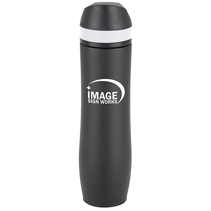 Custom Persona Wave Vacuum Water Bottle - 20 oz. - Black