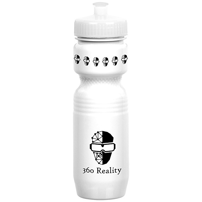 Custom Jogger Infuser Sport Bottle - 25 ounces - Opaque - Push Pull Lid