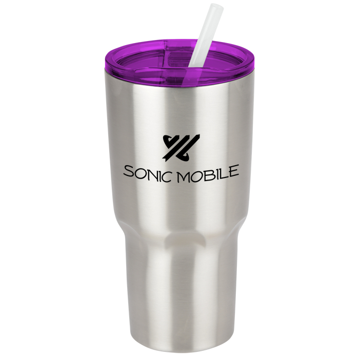 Custom Kong Vacuum Insulated Travel Tumbler - 26 oz - Stainless Steel