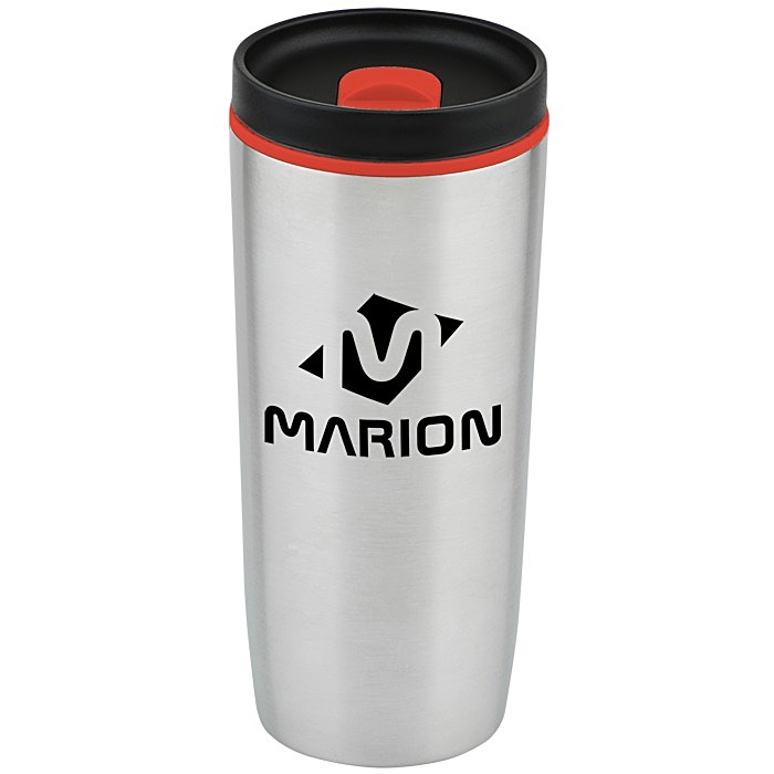 Custom Accent Stainless Travel Mug - 16 oz