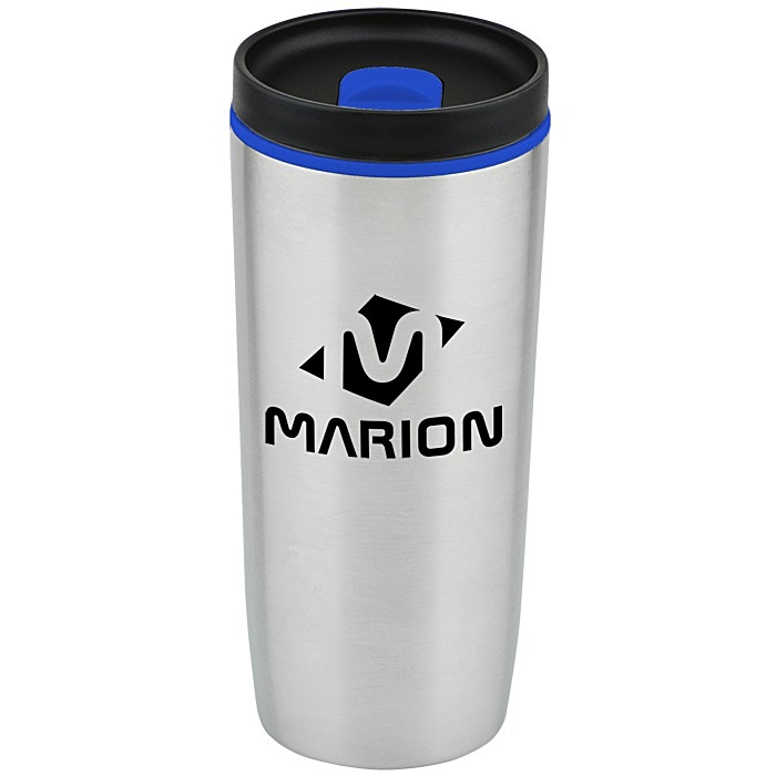 Custom Accent Stainless Travel Mug - 16 oz