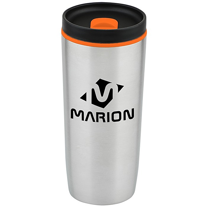 Custom Accent Stainless Travel Mug - 16 oz