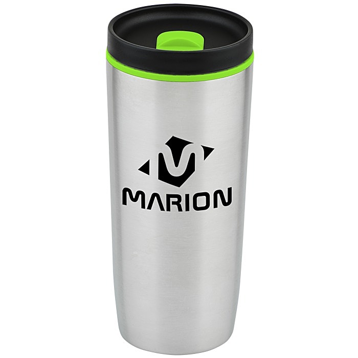 Custom Accent Stainless Travel Mug - 16 oz