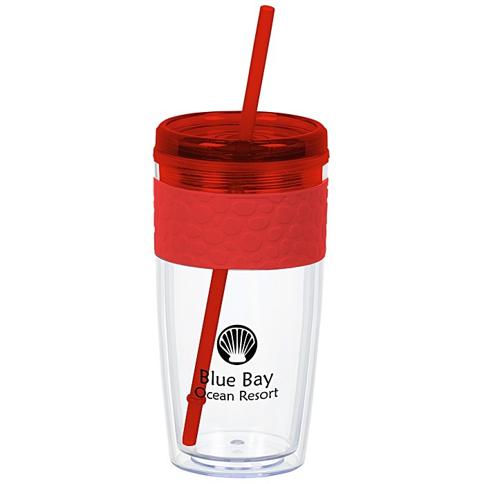 Custom Refresh Pebble Tumbler with Straw - 16 oz