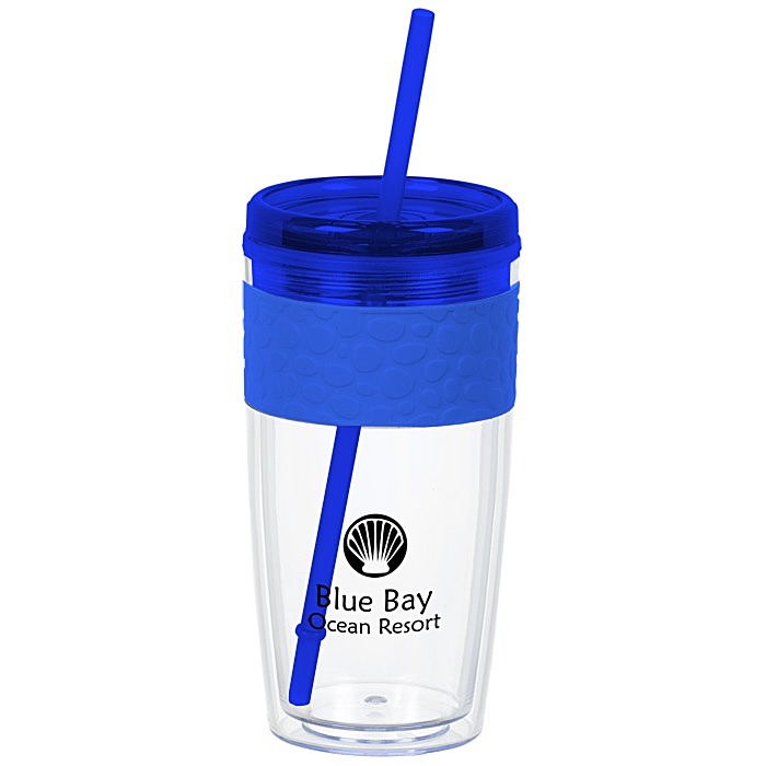 Custom Refresh Pebble Tumbler with Straw - 16 oz