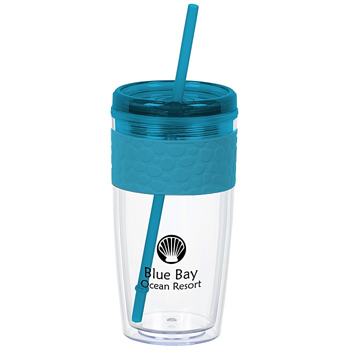 Custom Refresh Pebble Tumbler with Straw - 16 oz