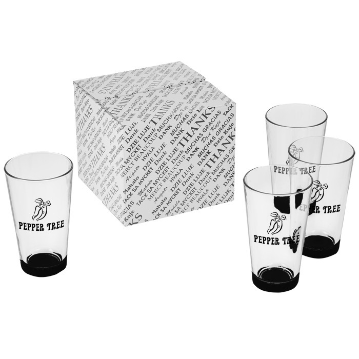 Custom Pint Glass Set - 16 oz - Bottom Colour