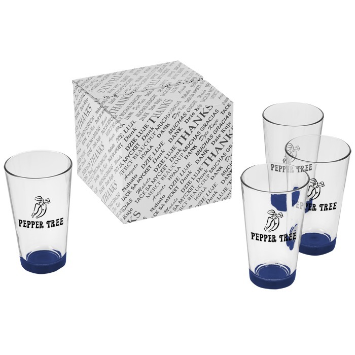 Custom Pint Glass Set - 16 oz - Bottom Colour