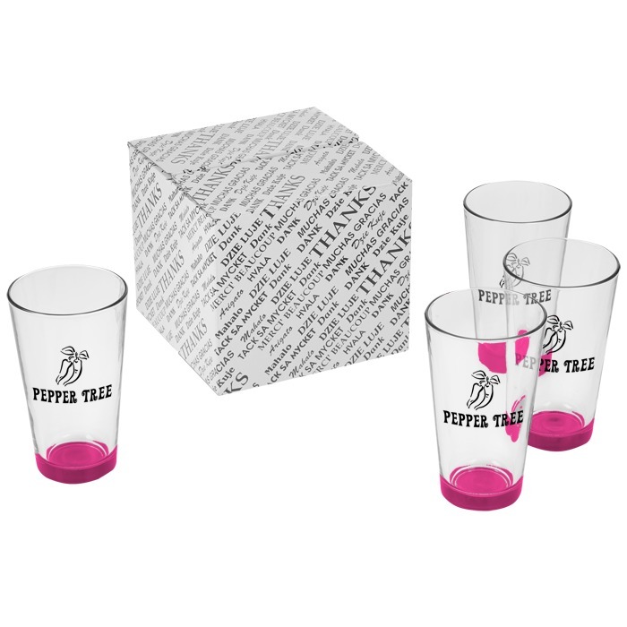 Custom Pint Glass Set - 16 oz - Bottom Colour