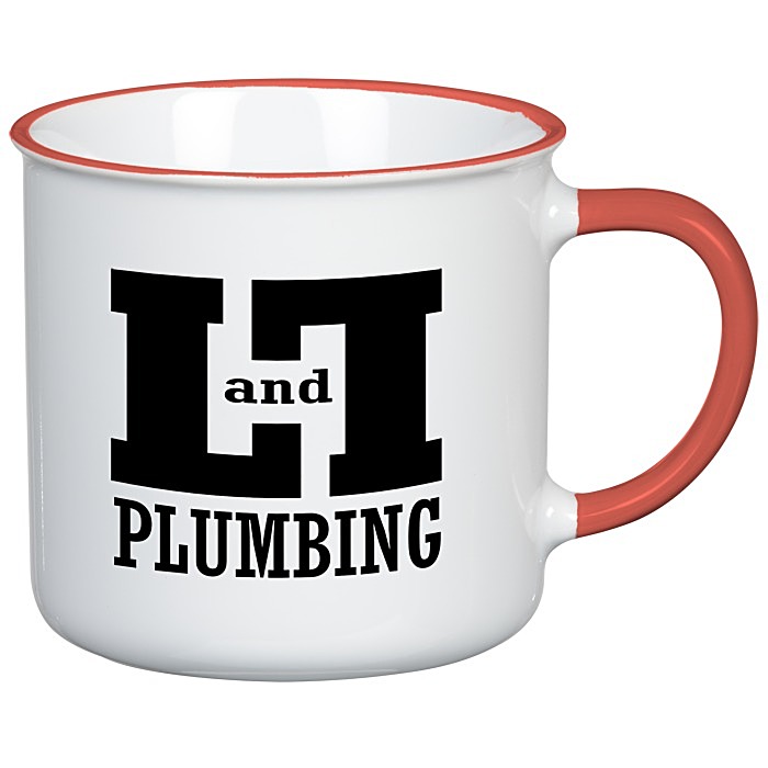 Custom Colour Accent Ceramic Mug - 12 oz.