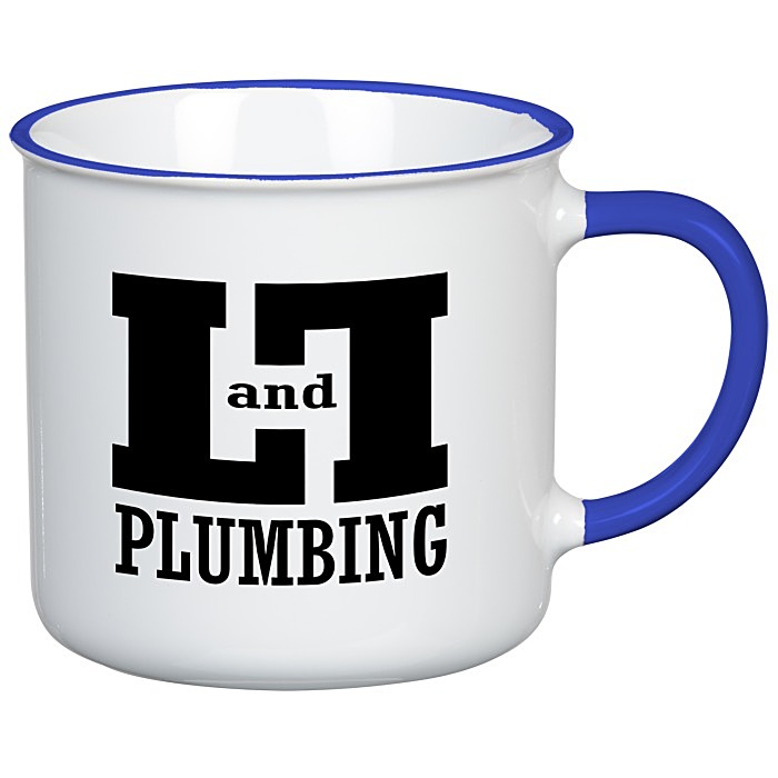 Custom Colour Accent Ceramic Mug - 12 oz.