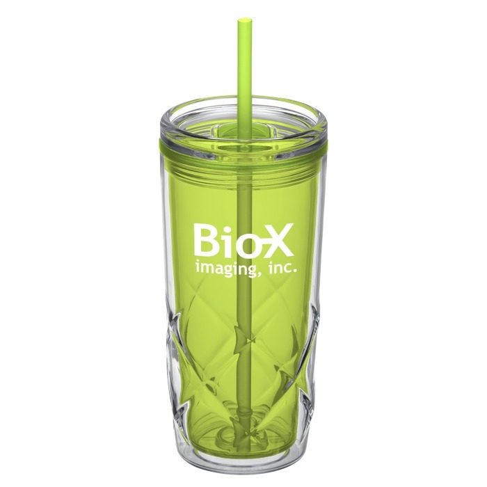 Custom Refresh Simplex Tumbler with Straw - 16 oz