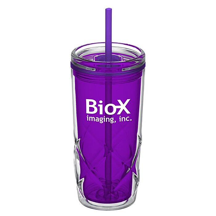 Custom Refresh Simplex Tumbler with Straw - 16 oz
