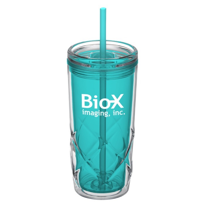 Custom Refresh Simplex Tumbler with Straw - 16 oz