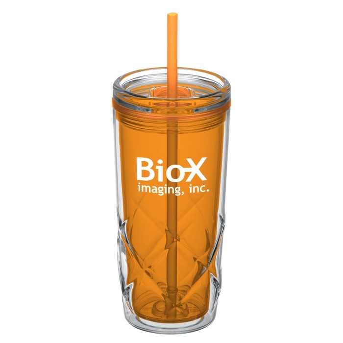 Custom Refresh Simplex Tumbler with Straw - 16 oz