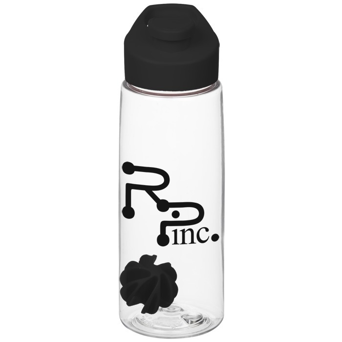 Custom Clear Impact Flair Bottle with Flip Carry Lid - 26 oz - Shaker