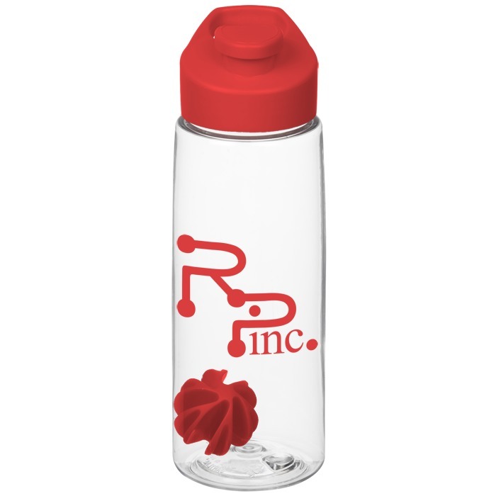 Custom Clear Impact Flair Bottle with Flip Carry Lid - 26 oz - Shaker