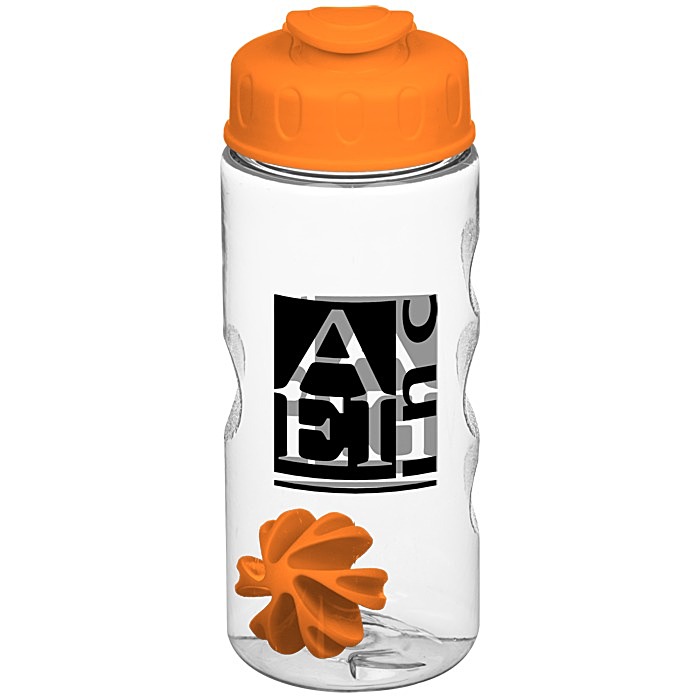 Custom Clear Impact Mini Mountain Bottle with Flip Lid - 22 oz - Shaker