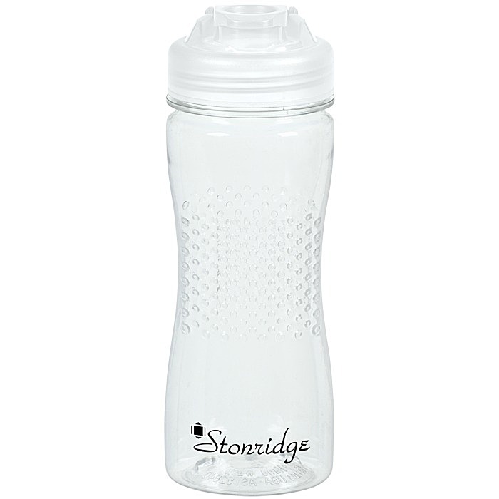 Custom Refresh Zenith Water Bottle with Flip Lid - 16 oz - Clear