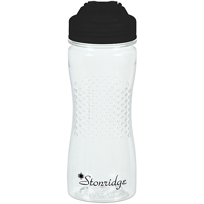 Custom Refresh Zenith Water Bottle with Flip Lid - 16 oz - Clear