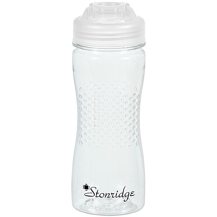 Custom Refresh Zenith Water Bottle with Flip Lid - 16 oz - Clear