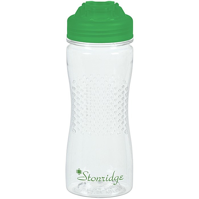 Custom Refresh Zenith Water Bottle with Flip Lid - 16 oz - Clear