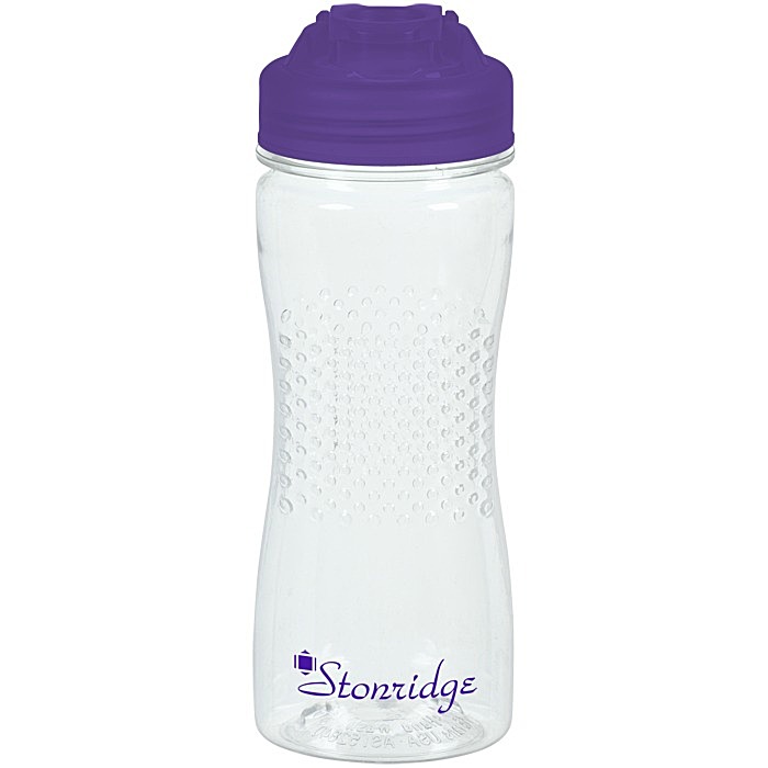 Custom Refresh Zenith Water Bottle with Flip Lid - 16 oz - Clear