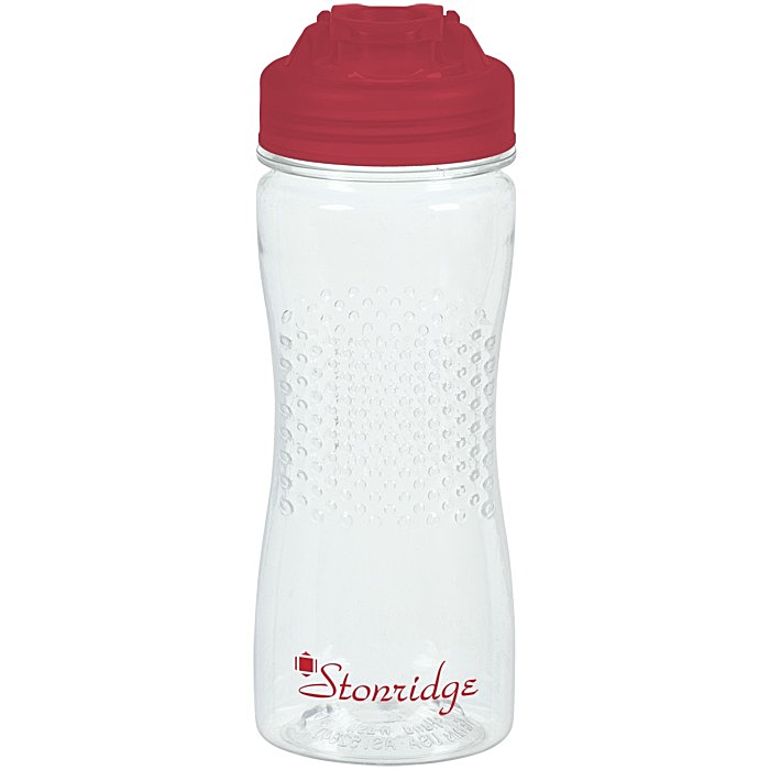 Custom Refresh Zenith Water Bottle with Flip Lid - 16 oz - Clear