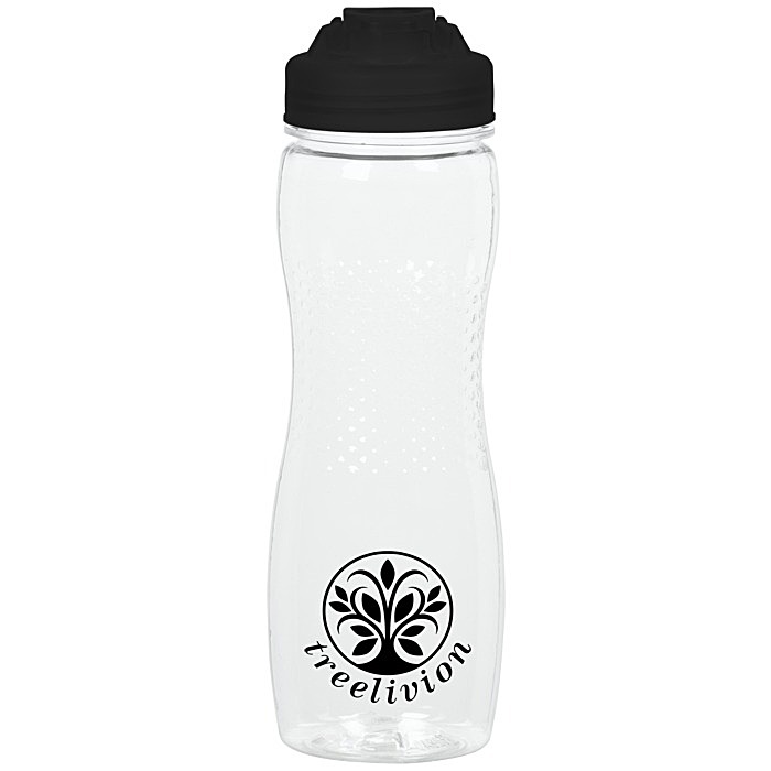 Custom Refresh Zenith Water Bottle with Flip Lid - 24 oz - Clear