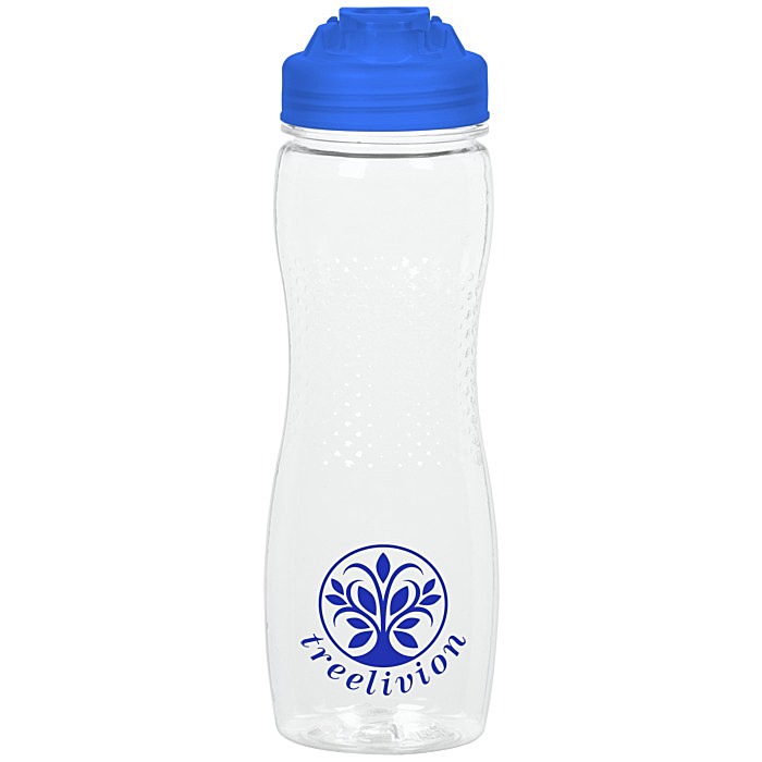 Custom Refresh Zenith Water Bottle with Flip Lid - 24 oz - Clear